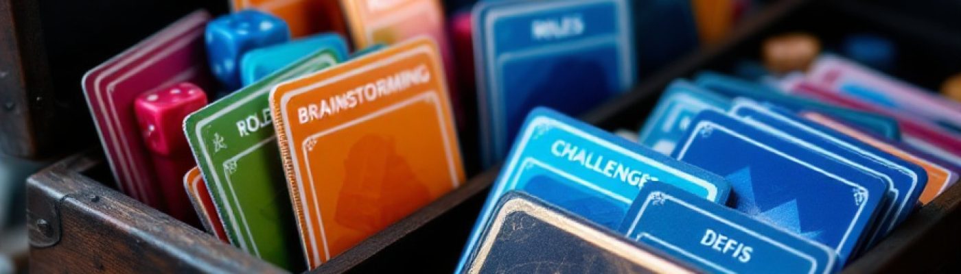 cartes à jouer dans un coffre